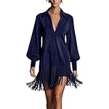 Une robe à manches longues pour femme est un vêtement indispensable et polyvalent pour votre garde-robe. Combinez-la avec des bottes de cowboy ou des bottines et des jeans skinny pour un look occidental distinctif, avec des talons hauts et des bijoux accrocheurs pour un style décontracté élégant, ou avec un sac à main pour une touche rétro chic.