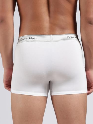 Image of Calvin Klein underwear Black Solid mid Rise Trunks - Pack of 3