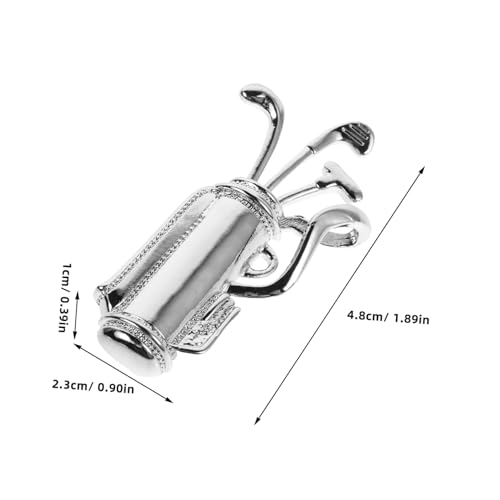 Broche de golf à chaîne double et motif raquette pour blazer - 2