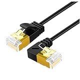 Câble réseau Ethernet UTP CAT6 CAT7e, 90 degrés, mâle à mâle, Patch LAN RJ45, câble court for ordinateur portable, Modem ADSL, 30CM, 1 pied
