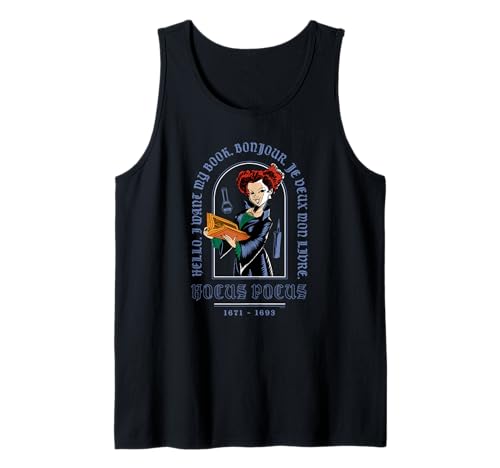 Disney Hocus Pocus débardeur Winifred Sanderson I Want My Book noir