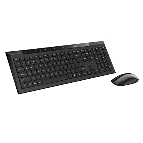 Image of RAPOO 8210M Multi-Mode Keyboard & Mouse Bluetooth 3.0 /4.0 Wireless 2.4 GHz 1600 DPI Combo-Black