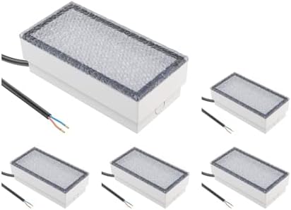 ledscom.de 5X LED Paving Stone Ground recessed Light CUS for Outdoors, IP67, Angular, 20 x 10cm, 2.8 W, 251lm, Warm White