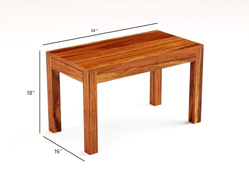 Image of Solid Sheesham Wood Living Room Benches, Wooden, Upholstered Wooden Seating Bench for Home & Office l Solid Wood Bench for Daining Table l Indoor Outdoor Seating