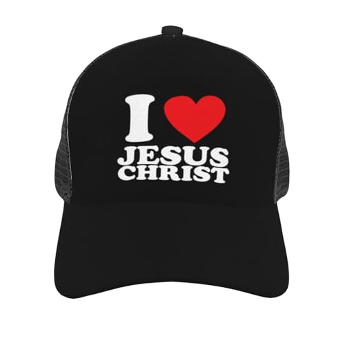 I Love Jesus Christ Unisex Mesh Baseball Caps - Classic Adjustable Hat3