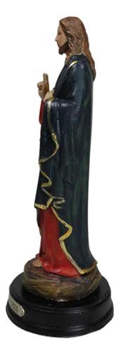 Estatua Religiosa Sagrado Corazón de Jesús Resina 5.75" miniatura 4