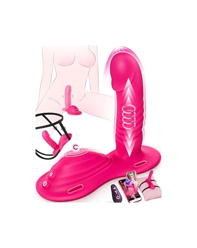 Image of Thrusting Dildo Vibrator Sex Toys - Riding Grinder Wearable Strap-On Dildos, Remote, App Control Hands-Free Vibrators for G Spot Anal Sex Toy, Adult Toys & Games for Women Couple Sex Machine