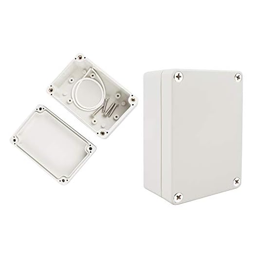 Chudian 2-pack kapslingslåda, IP65 vattentät elektronisk projektionsbox ABS instrumenthölje kabeldragningskoppling elektronisk låda för inomhus- och utomhuselektriker (grå, 100 x 68 x 50 mm)