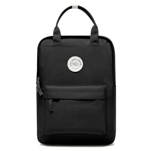 HYC00 Mochilas Escolares Mochila Mujer, Mochila Impermeable Portatil 14 Pulgadas,Casual Bolsos Niña Niño Backpack Adolescente para Universidad Mochila Ligera Mochila de Viaje,Negro
