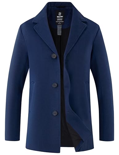 Wantdo Men's Windproof Winter Pea Coat Jacket