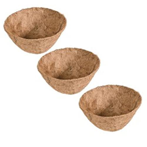 ZeroBaby 3Pcs Round Coco Liners for Hanging Basket Coco Fiber Replacement Liner Coco Fiber Mat at Indoor Outdoor Garden Porch and Balcony â€‹for Garden Flower Pot, Ã˜16IN