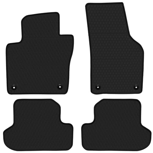 Matericuo Car Floor Mats Custom Fit for Volkswagen VW Beetle 2012-2019 Black Rubber Auto Liner Mats All Weather Protection Heavy Duty Odorless