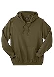 KingSize Men's Big & Tall Ultra-Comfort Fleece Pullover - 10XL, Deep Olive