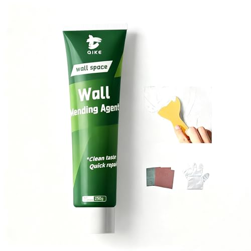 SKY-TOUCH Wall Repair Paste Kit 250g White Spackle for Cracks & Holes Fast-Drying Odorless Putty With Scraper Sandpaper & Gloves for Smooth Interior Wall Finish