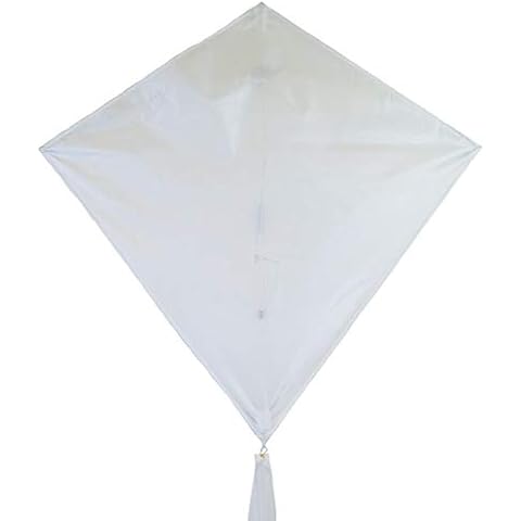 In the Breeze 3325 - Coconut 30 Inch Diamond Kite - Solid White, Fun, Easy Flying Kite Cover