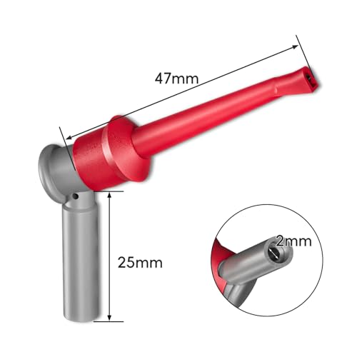 Image of Goupchn 2PCS SMD IC Test Hook Clips Grabber with 2mm Female Jack for 2mm Plug Test Probe Electrical Testing