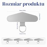 4 sztuki uniwersalnych padów ze stali nierdzewnej na telefon komórkowy, uniwersalna opaska na telefon komórkowy, wielofunkcyjna smycz na telefon komórkowy, uchwyt na smycz, łatka na telefon komórkowy