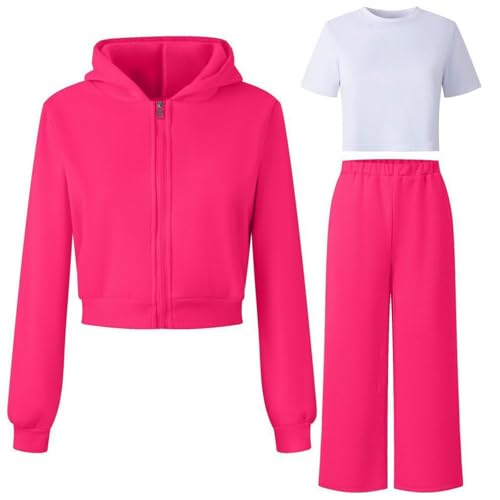 Survêtement polaire fille chaud et ensemble de sport thermique anti-froid pour l'hiver