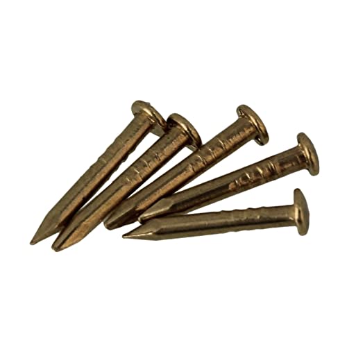 100 clavitos antiguos de cobre para muebles con cabeza redonda 12 mm x 1.5 mm miniatura 4
