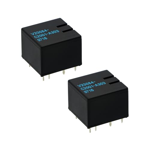 2PCS Genuine Siemens V23084-C2001-A303 Automotive Relay Compatible with BMW E46 3-Series, M3, E83 X3, E52 Z8, E85 Z4, E53 X5, E39 5-Series, M5, E38 7-Series Grundmodul GM3 GM5 / ZKE