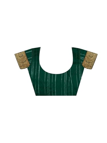 Image of Satrani Women's Georgette Embroidery & Stone Work Saree with Unstitched Blouse Piece