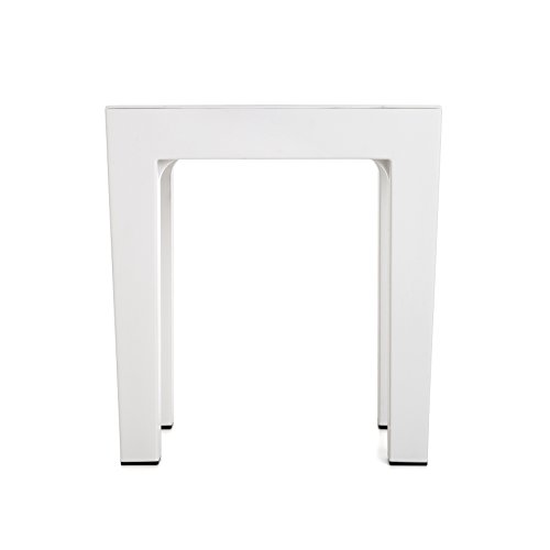 Tatay Lombok Sgabello Rettangolare, Polipropilene, Senza BPA, Finitura Effetto Legno, la Protezione anti-UVA, Anche 130kg, Adatto a 38x29x41cm Interni ed Esterni, Bianco - Image 3