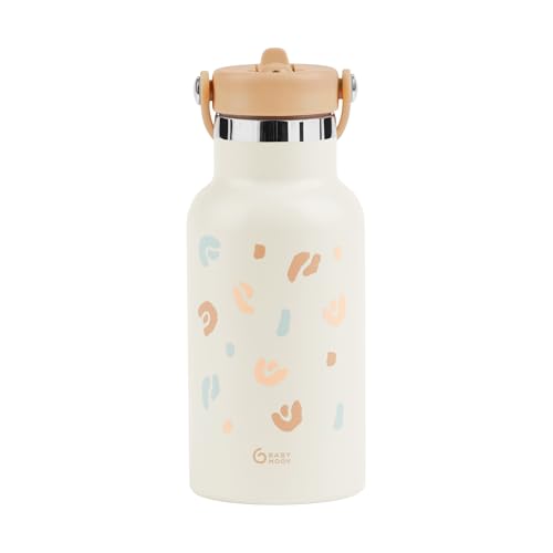 Babymoov Gourde Enfant Isotherme Inox 350ml - Anti Fuites - Gourde à Paille Intégrée - Garde 12h au Frais et 6h au Chaud - Poignée de Transport Goupillon...
