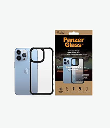 Image of PanzerGlass SilverBullet Case, Compatible with iPhone 13, Shockproof Case, Real Military Protection, Hard Case, Mobile Phone Case for iPhone 13 (iPhone 13 Pro) 324, Black, black, Case compatible with