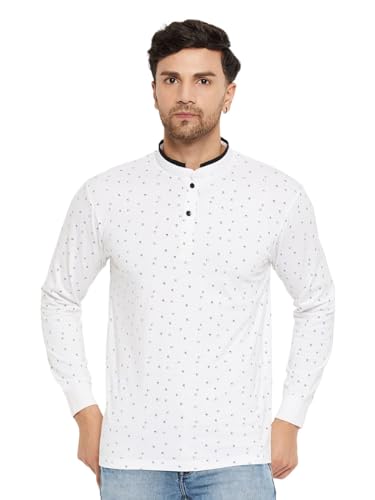 Image of WILD WEST Mens Polo Neck All Over Printed Full Sleeve Tshirt for Men