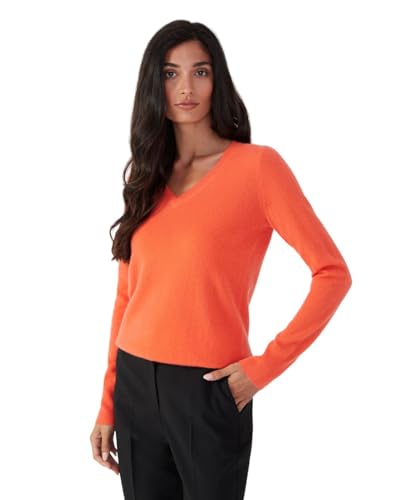Image of Style Republic Women's 100% Pure Cashmere V-Neck Pullover Sweater | Lightweight Tops, Ultra Soft Feel, Naturally Breathe, Easy Layering, All Day Comfort Wear, Easy Care, Hand Wash Only