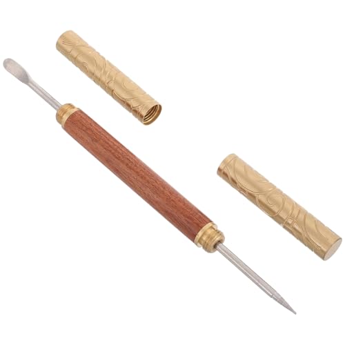 BESPORTBLE Ago per Latte Art caffè Manico in Legno e Acciaio Inossidabile, Bastoncino Riutilizzabile per Mescolare Schiuma e Cappuccino, Strumento per Baristi Professionisti