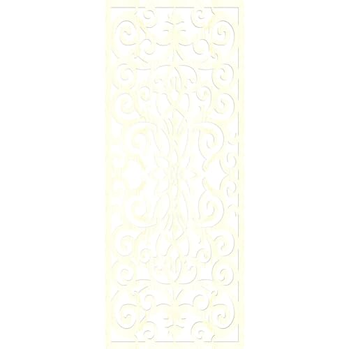Image of Buel Decorative Pierced Fretwork Wood Wall Panels, 27 3 /8 inchW x 69 3 /8 inchH x 1 /4 inchT, Red Oak