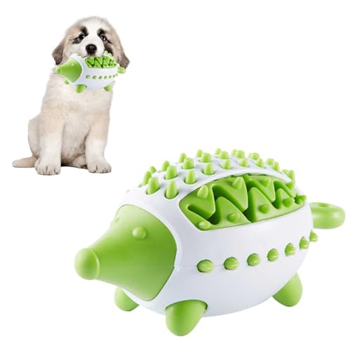 Fadcaer Dog Chew Toys Indestructible,Dog Teething Toys for Teeth Cleaning Interactive Dog Treat Dispensing Toy Small Dog Puzzle Toy for Small Medium Dogs Stress Release (Green)