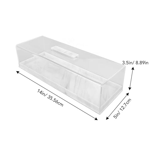 Tyenaza Rectangle Cake Tray with Lids, Clear Pastry Display Case, Dessert Holder Tray, Cake Stand, Cookie Display, Marble Pattern Plastic Cake Platter with Lucite Cover - Cosy Home Interiors Tyenaza Rectangle Cake Tray with Lids, Clear Pastry Display Case, Dessert Holder Tray, Cake Stand, Cookie Display, Marble Pattern Plastic Cake Platter with Lucite Cover - Image 6