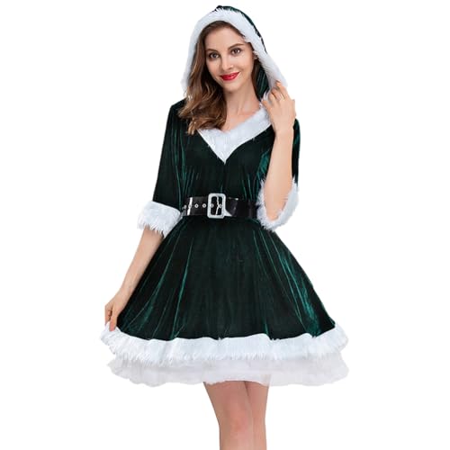 Robe à capuche pour femme d'une élégance rare en velours de soirée LANGWEI