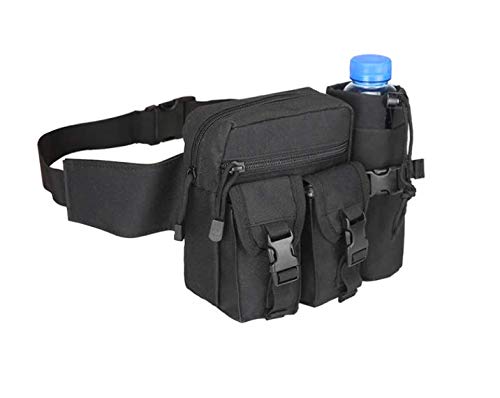 Tactical Backpacks Pouch Belt Bag Waist Backpack Soft Climbing Sport Running Pouch Travel Bags, Black, Traveling