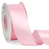 Ribbli Light Pink Double Faced Satin Ribbon,1-1/2” x Continuous 25 Yards,Use for Bows Bouquet,Gift Wrapping,Baby Shower,Floral Arrangement