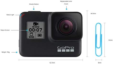 GoPro HERO7 Black Waterproof Digital Action Camera with Touch Screen 4K HD Video 12MP Photos Live Streaming Stabilisation