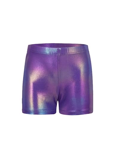 Zaclotre Gymnastics Leotards for Girls Sparkly Sleeveless Dance Unitards Biketards with Gym Shorts