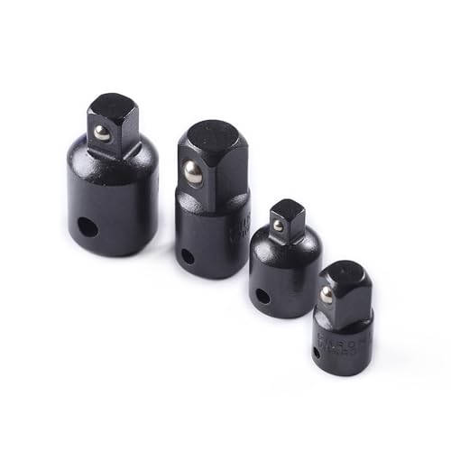 Fongmore Vierkant-Ratschen-Reduzieradapter-Set, 4-teilig, 1/2 auf 3/8, 3/8 auf 1/4, Schwarz