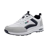 Générique Chaussures Homme Blanche Chaussures sans Lacets Homme Orthopédique Pas Cher_Baskets sans Lacet_Baskets Compensées Chaussure De Sport Plateforme Respirantes Sneakers