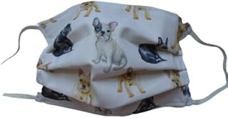 French Bulldog Pleated Double Thickness Face Mask Cover Cotton Bulldogs Pet Unique Handmade Gift Idea