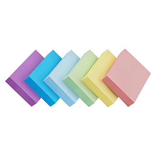 Early Buy Sticky Notes 1.5 X 2 Self-Stick Notes 6 Pastel Color 18 Pads, 100 Sheets/Pad #TOP1
