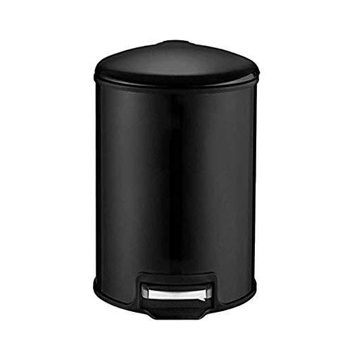 Poubelle de cuisine à pédale en métal pour salle de bain 6L et 12L avec couvercle