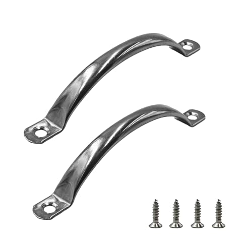 pson 2Pcs 120mm Stainless Steel Door Pull Handles with Screws, Rustproof Cabinet and Gate Handles for Doors, Drawers, Garages, Barns