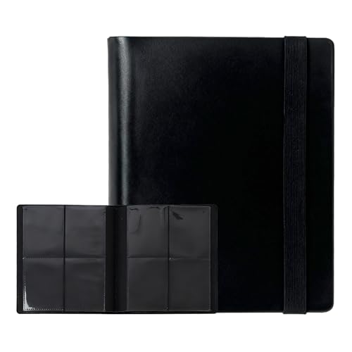 Carpeta de 4 bolsillos para tarjetas de intercambio, 20 páginas con 160 bolsillos laterales de carga, álbum de cubierta de poliuretano duradero para Pokemon, MTG, TCG, Yu Gi Oh, tarjetas de baloncesto