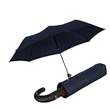 Photo Gallery knirps ombrello tascabile t.260 medium duomatic black - apertura e chiusura automatica - antivento - manico tondo a gancio - navy blu Photo Gallery knirps ombrello tascabile t.260 medium duomatic black - apertura e chiusura automatica - antivento - manico tondo a gancio - navy blu