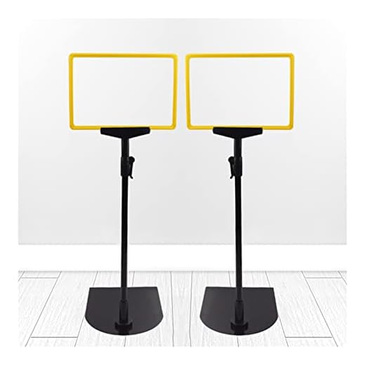2PCS Frame Sign Holder Stand, Poster Stands for Display with Metal Duck Paw Base, Desktop or Floor Standing Billboard Stand with Height Adjustable Pole, for Shopping Mall Supermarket Bookstore Cafe Ba