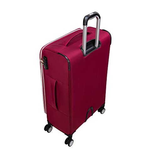 It Luggage Expectant 32" Softside Checked 8 Wheel Expandable Spinner, Red #TOP2