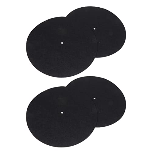 Gadpiparty 4Pcs Static Vinyl Record Protective Mat Thickness Reduces Vibration Noise for Enhanced Audio Quality Durable Disc Protective Pad for Turntable Use